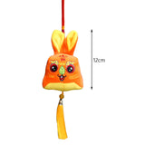 Maxbell Rabbit Ornament Plush Hanging Festival Stuffed Pendant for car Orange