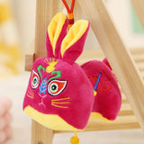 Maxbell Rabbit Ornament Plush Hanging Festival Stuffed Pendant for car Pink