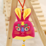 Maxbell Rabbit Ornament Plush Hanging Festival Stuffed Pendant for car Pink