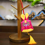 Maxbell Rabbit Ornament Plush Hanging Festival Stuffed Pendant for car Pink