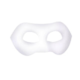 Maxbell Masquerade Mask Adjustable Paintable Mask Kids Craft for Party Cosplay Decor 19.5cmx9.5cm