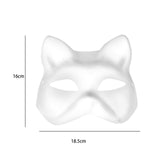 Maxbell Masquerade Mask Adjustable Paintable Mask Kids Craft for Party Cosplay Decor 18.5cmx16cm