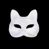 Maxbell Masquerade Mask Adjustable Paintable Mask Kids Craft for Party Cosplay Decor 18.5cmx16cm