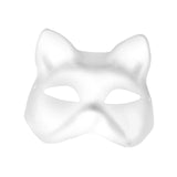 Maxbell Masquerade Mask Adjustable Paintable Mask Kids Craft for Party Cosplay Decor 18.5cmx16cm