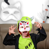 Maxbell Masquerade Mask Adjustable Paintable Mask Kids Craft for Party Cosplay Decor 18.5cmx16cm