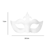 Maxbell Masquerade Mask Adjustable Paintable Mask Kids Craft for Party Cosplay Decor 20.5cmx13cm