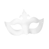 Maxbell Masquerade Mask Adjustable Paintable Mask Kids Craft for Party Cosplay Decor 20.5cmx13cm