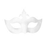 Maxbell Masquerade Mask Adjustable Paintable Mask Kids Craft for Party Cosplay Decor 20.5cmx13cm