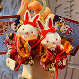 Maxbell Resin Rabbit Keychain Chinese New Year Pendant for Backpack Car Key