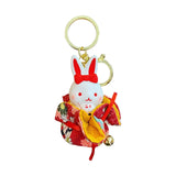 Maxbell Resin Rabbit Keychain Chinese New Year Pendant for Backpack Car Key