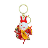 Maxbell Resin Rabbit Keychain Chinese New Year Pendant for Backpack Car Key
