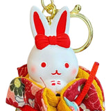 Maxbell Resin Rabbit Keychain Chinese New Year Pendant for Backpack Car Key