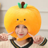 Maxbell Plush Fruit Headgear Hat Plush Orange Headgear Hat Photo Props Adult