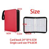 Maxbell Sturdy 400 Card Pocket Binder Organizer Holder for Business Cards Game Cards Red