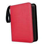 Maxbell Sturdy 400 Card Pocket Binder Organizer Holder for Business Cards Game Cards Red