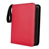 Maxbell Sturdy 400 Card Pocket Binder Organizer Holder for Business Cards Game Cards Red
