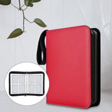 Maxbell Sturdy 400 Card Pocket Binder Organizer Holder for Business Cards Game Cards Red