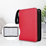 Maxbell Sturdy 400 Card Pocket Binder Organizer Holder for Business Cards Game Cards Red
