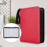 Maxbell Sturdy 400 Card Pocket Binder Organizer Holder for Business Cards Game Cards Red