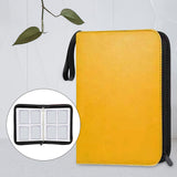 Maxbell Sturdy 400 Card Pocket Binder Organizer Holder for Business Cards Game Cards Yellow