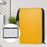 Maxbell Sturdy 400 Card Pocket Binder Organizer Holder for Business Cards Game Cards Yellow