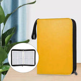 Maxbell Sturdy 400 Card Pocket Binder Organizer Holder for Business Cards Game Cards Yellow
