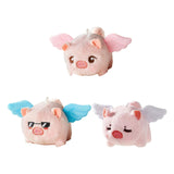 Maxbell Stuffed Animal Shaking and Wagging Tail Pig Keychain for Bag Decoration Pink