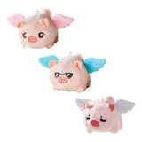 Maxbell Stuffed Animal Shaking and Wagging Tail Pig Keychain for Bag Decoration Pink