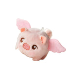 Maxbell Stuffed Animal Shaking and Wagging Tail Pig Keychain for Bag Decoration Pink