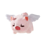 Maxbell Stuffed Animal Shaking and Wagging Tail Pig Keychain for Bag Decoration White