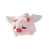 Maxbell Stuffed Animal Shaking and Wagging Tail Pig Keychain for Bag Decoration White