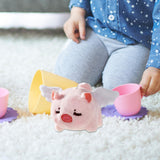 Maxbell Stuffed Animal Shaking and Wagging Tail Pig Keychain for Bag Decoration White