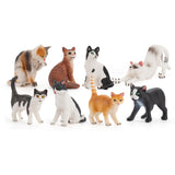 Maxbell Cat Figures Toy Set Home Decor Small for Christmas Birthday Gift Boys Girls