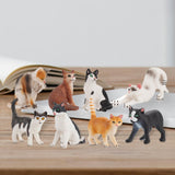 Maxbell Cat Figures Toy Set Home Decor Small for Christmas Birthday Gift Boys Girls