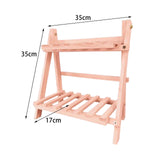 Maxbell Wooden Storage Rack Shelf Unit Children Book Shelf for Household Garden Pink