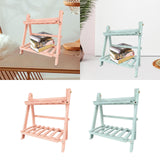 Maxbell Wooden Storage Rack Shelf Unit Children Book Shelf for Household Garden Pink