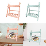 Maxbell Wooden Storage Rack Shelf Unit Children Book Shelf for Household Garden Pink