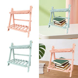 Maxbell Wooden Storage Rack Shelf Unit Children Book Shelf for Household Garden Pink