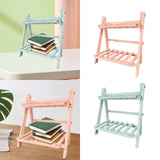 Maxbell Wooden Storage Rack Shelf Unit Children Book Shelf for Household Garden Pink