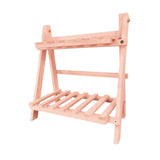 Maxbell Wooden Storage Rack Shelf Unit Children Book Shelf for Household Garden Pink