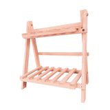 Maxbell Wooden Storage Rack Shelf Unit Children Book Shelf for Household Garden Pink