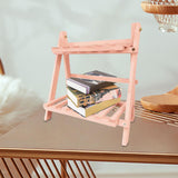 Maxbell Wooden Storage Rack Shelf Unit Children Book Shelf for Household Garden Pink