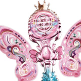 Maxbell Light up Princess Wands Light up Toy for Halloween Birthday Gift Photo Props Pink
