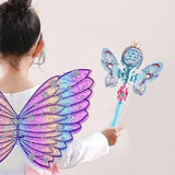 Maxbell Light up Princess Wands Light up Toy for Halloween Birthday Gift Photo Props Blue