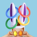 Maxbell Easter Inflatable Bunny Ears Rings Toss Game for Lawn Activities Party Favor