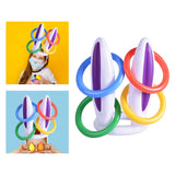 Maxbell Easter Inflatable Bunny Ears Rings Toss Game for Lawn Activities Party Favor
