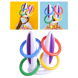 Maxbell Easter Inflatable Bunny Ears Rings Toss Game for Lawn Activities Party Favor