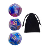 Maxbell 3Pcs Acrylic Astrological Dice Constellation Dice for gifts Style F