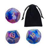 Maxbell 3Pcs Acrylic Astrological Dice Constellation Dice for gifts Style F