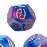 Maxbell 3Pcs Acrylic Astrological Dice Constellation Dice for gifts Style F